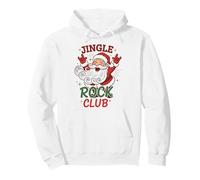 Jingle Rock Club Santa Christmas Fun Rocker Rock On Sudadera con Capucha