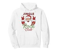 Jingle Rock Club Santa Christmas Fun Rocker Rock On Sudadera con Capucha