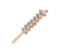 Jingle Stick - 11.8 Inch Musical Percussion Toy, Wooden Handle Hand Bells, 30cm X 5cm + 29 Nickel Plated Bells, Solid Hardwood Grip - For Kids Classroom & Preschool Music