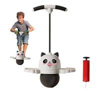 JINGLING Bolas rebotantes con mango para Les, juguete de bola inflable para los | Panda Hopping Stick Ball con mango | Balance Bouncing Toy, bomba de aire incluida, juegos de conducción deportiva