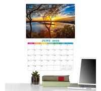JINGLING Calendario 2026,Calendario Escénico Para Muro 2026 - Agenda Colgable Organizador de Horarios para Planificación Empresarial y Citas Diarias en Hogar, Educación en Casa, Familia, Escuela y