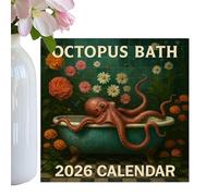 JINGLING Calendario Mural, Calendario de Pared Pulpo 2026 con Doce Meses, Planificador de Tareas con Escritura de enero a diciembre para la Familia, la Escuela y la Oficina