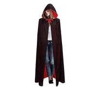Jingling - Cape con capucha para adultos, disfraz de vampiro para adultos, capa de cosplay de terciopelo vampiro, de longitud completa, capa de cosplay de Halloween, traje de vampiro o bruja
