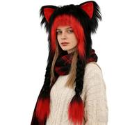 JINGLING Gorro de Piel Animal | Accesorios De Cabeza Para Cosplay Y De Disfraces - Sombrero Tierno Con Orejas De Felino,Para Adultos, Niños, Amigos Y Familia