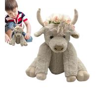 JINGLING Juguete de de Las Highlands, Animales de Peluche de Móvil con articulaciones Flexibles de 10 Pulgadas | Juguete de Granja con Sonido, Ganado de Las Tierras Altas a la Acostarse,