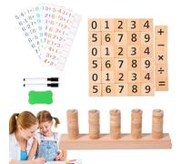 JINGLING Juguetes de conteo de números de Madera, Juguetes de Aprendizaje de números de Madera | Juego de matemático de conteo de manipuladores,Juego de matemáticas básicas, Hardware