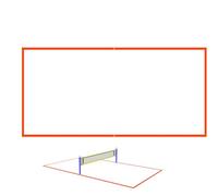 JINGLING Líneas de delimitación de voleibol - Líneas de delimitación para campo de voleibol al aire libre | Cuerda de marcado visible para campos deportivos Picnic Jardín Camping Playa Césped