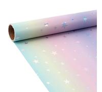 JINGLING Papel de regalo - Divertido iridiscente,Papel de embalaje de diseño de estrella de cumpleaños para cajas de regalo | Para adultos, adolescentes, amigos, familia, niños, celebración evento