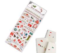 JINGLING Pegatinas navideñas 3D lindas | Lindas pegatinas decorativas, calcomanías estéticas 3D - Para cuaderno, álbum de recortes, teléfono móvil, diario, portátil, manualidades, niños y adultos