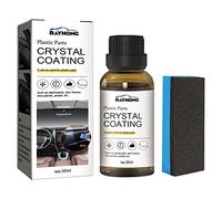 Jingling restaurador de plástico y guarniciones, renovador de plástico coche interior, piezas de plástico refrigerador agente con esponja para coches camiones motocicletas