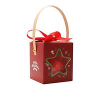 JINGLING s de Dulces de Navidad - Contenedor De Snacks Con Ventana Y Asa,De Almacenamiento Para Galletas Navideñas - para Manualidades Regalos Reuniones Familiares Maestros Estudiantes Organizadores