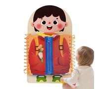 JINGLING Tablero de Actividades,Panel de Aprendizaje de Habilidades Básicas | Juego de Madera Portátil para Niños 3+ Años Habilidades Motoras Finas Colegio Casa Guardería Viajes