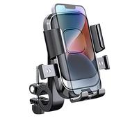 Jingling teléfono para pinza de manillar - teléfono móvil montaje GPS a prueba de golpes - pinza de teléfono para manillar estable y ajustable mejorada para MTB
