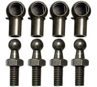 JINGLINGKJ Bola Socket M8 Macho Tornillo Hembra Rosca Desmontable Gas Resorte Junta de Bola de Metal Conector Con Cable de Metal Extremo de Ajuste Rodamiento Junta (4PCS)