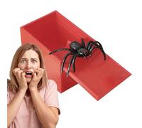 Jingmiger - Caja aterradora de araña de Halloween - Caja de relleno con araña saltando - Dispositivo de broma ideal para locas risas entre amigos adultos y niñas