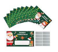 Jingmiger Tarjetas para rascar, 10 unidades, diseño de Papá Noel | Rascador de Navidad Juegos Para Niños Adultos Relleno De Botas Navidad Hogar Oficina Dormitorio Bar Nuevo Verde