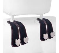 JINGMU 2 Piezas Ganchos para Asiento de Coche para Chrysler Pacifica 2017-2024, Gancho para Reposacabezas de Coche Ganchos Organizadores de Cuero para Asiento de Coche,Black