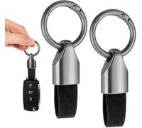 JINGMU 2 Piezas Llavero de Coche para Ford C-MAX 2010-2015 2016 2017 2018 2019, Llaveros para Llaves de Coche, Llavero Multifuncional de Cuero, Anillos de Cadena para Llaves de Coche