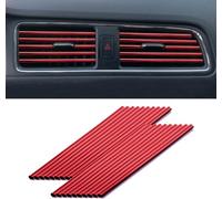 JINGMU 20 Piezas Tira Decorativa Salida de Aire para Coche para BYD e7 2025-, PVC Salida de Aire Acondicionado Tira Decorativa, Bandas Decorativas para Coche