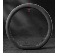 JINGMU Funda Volante Coche para VW Golf 8 MK8 GTI GTE GTD R 2020 2021 2022 2023 2024, Microfibra Cuero Suave Cubre Volante Coche Estilo Deportivo Protector Volante Coche Antideslizante,Type-D-Red