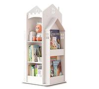 JingNian Biblioteca alta giratoria de 3 pisos para niños - Estante de almacenamiento para libros, sala de juegos, oficina o sala de estar, rotación de 360 grados (103 x 45 x 45 cmx)