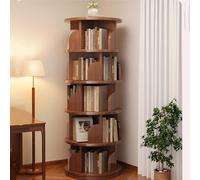 JingNian Estantería Giratoria de Torre, Estante Multiusos para Libros, DVDs y Decoración, Librería Giratoria Autoportante para Salón, Dormitorio o Oficina(6 Tier)