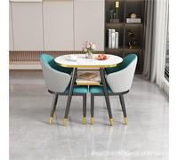 JingNian Juego De Mesa De Comedor Ovalada para 2 Personas, Conjunto De Mesa Y Sillas De Cocina De 3 Piezas, Mesa De Madera Y Metal para Comedor O Apartamento Pequeño(C)