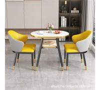 JingNian Juego De Mesa De Comedor Ovalada para 2 Personas, Conjunto De Mesa Y Sillas De Cocina De 3 Piezas, Mesa De Madera Y Metal para Comedor O Apartamento Pequeño(G)