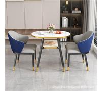 JingNian Juego De Mesa De Comedor Ovalada para 2 Personas, Conjunto De Mesa Y Sillas De Cocina De 3 Piezas, Mesa De Madera Y Metal para Comedor O Apartamento Pequeño(E)