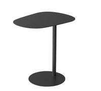 JingNian Mesa Auxiliar de Metal Verde, Mesa Lateral Moderna y Compacta, Mesa de Café Pequeña para Sala Dormitorio Oficina, Mesa Auxiliar Multifuncional(Black,53x38x50cm)