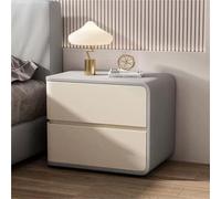 JingNian Mesitas de Noche con 2 Cajones, Mesa Auxiliar Moderna para Dormitorio, Sala de Estar o Cualquier Cama, Mesa Auxiliar Moderna(H,50 * 40 * 48cm)