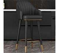 JingNian Silla De Bar Moderna, Taburetes De Mostrador con Patas De Metal Resistentes, Asiento Y Reposapiés Acolchados De Cuero, Taburetes Giratorios for Isla De Cocina, Bar En Casa O Comedor(E,75cm)