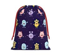 jingong Bolsas de almacenamiento con estampado de monstruos coloridos de dibujos animados, bolsa de almacenamiento para fiestas de cumpleaños, suministros de vacaciones