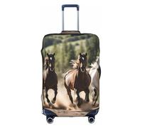 jingong Funda protectora elástica para maleta de viaje con estampado de tres caballos corriendo, White, S