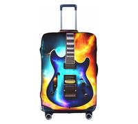 jingong Funda protectora elástica para maleta, diseño de guitarra eléctrica mágica, para adultos, funda protectora para maleta de viaje, White, S