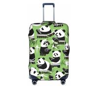 jingong Funda protectora elástica para maleta, diseño de panda con estampado de bambú, White, S