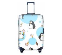 jingong Funda protectora elástica para maleta, diseño de pingüino, globo, copo de nieve, para adultos, funda protectora para maleta de viaje, White, M