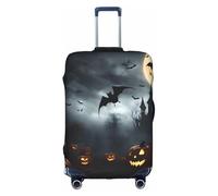 jingong Fundas elásticas para maletas de Halloween, diseño de murciélagos voladores, 4 unidades, para adultos, funda protectora para maleta de viaje, White, S