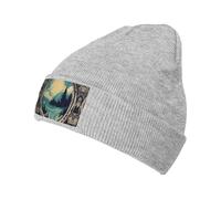 jingong Gorro de punto con estampado Not All Who Wander are Lost 1, elegante sombrero cálido de invierno para hombres y mujeres, sombrero clásico casual, apto para uso diario, gris, Talla única