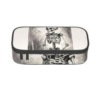 jingong Interesante bolsa de almacenamiento de gran capacidad, apta para viajes, suministros de oficina, maquillaje y organización de escritorio, Black, Talla única, Estuche de belleza