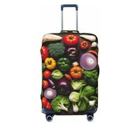jingong Introducción de varios protectores de tapa de equipaje con estampado de verduras, tapa elástica para equipaje de viaje, resistente a los arañazos y al polvo, Black, XL