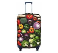 jingong Introducción de varios vegetales con estampado elástico para maletas de equipaje, protector de equipaje para adultos, funda protectora de maleta de viaje, White, M