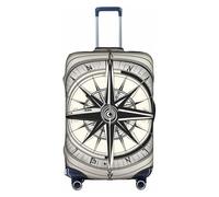 jingong Law of The Compass Navigation 1 - Funda protectora elástica para maleta de equipaje para adultos, funda protectora para maleta de viaje, White, S