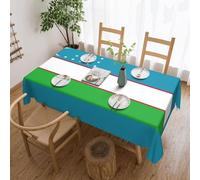 jingong Mantel cuadrado con la bandera de la República de Uzbekistán, apto para mesas de café, cocinas, restaurantes y decoración de escritorio
