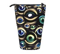 jingong Many Evil Eyes - Estuche multifuncional para lápices, bolsa de almacenamiento, bolsa de maquillaje, adecuado para la oficina y el transporte diario, Black, Talla única, Bolsa para monedas