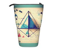 jingong Math Geometry Geek Calculus - Estuche multifuncional para lápices, bolsa de almacenamiento, bolsa de maquillaje, adecuado para la oficina y el transporte diario, Black, Talla única, Bolsa para