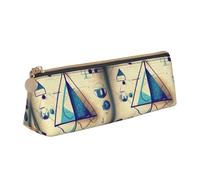 jingong Math Geometry Geek Calculus - Funda de piel con interior espacioso, cierre de cremallera para herramientas de escritura, oficina, White, Talla única, Neceser de maquillaje
