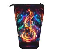 jingong Music Clef - Estuche multifuncional para lápices, bolsa de almacenamiento, bolsa de maquillaje, adecuado para la oficina y el transporte diario, Black, Talla única, Bolsa para monedas