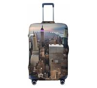 jingong New York Fashion City Print - Protector de tapa de equipaje elástica, resistente a los arañazos y al polvo, Black, L