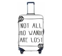 jingong Not All Who Wander are Lost - Fundas elásticas para maletas de equipaje para adultos, funda protectora para maleta de viaje, White, M